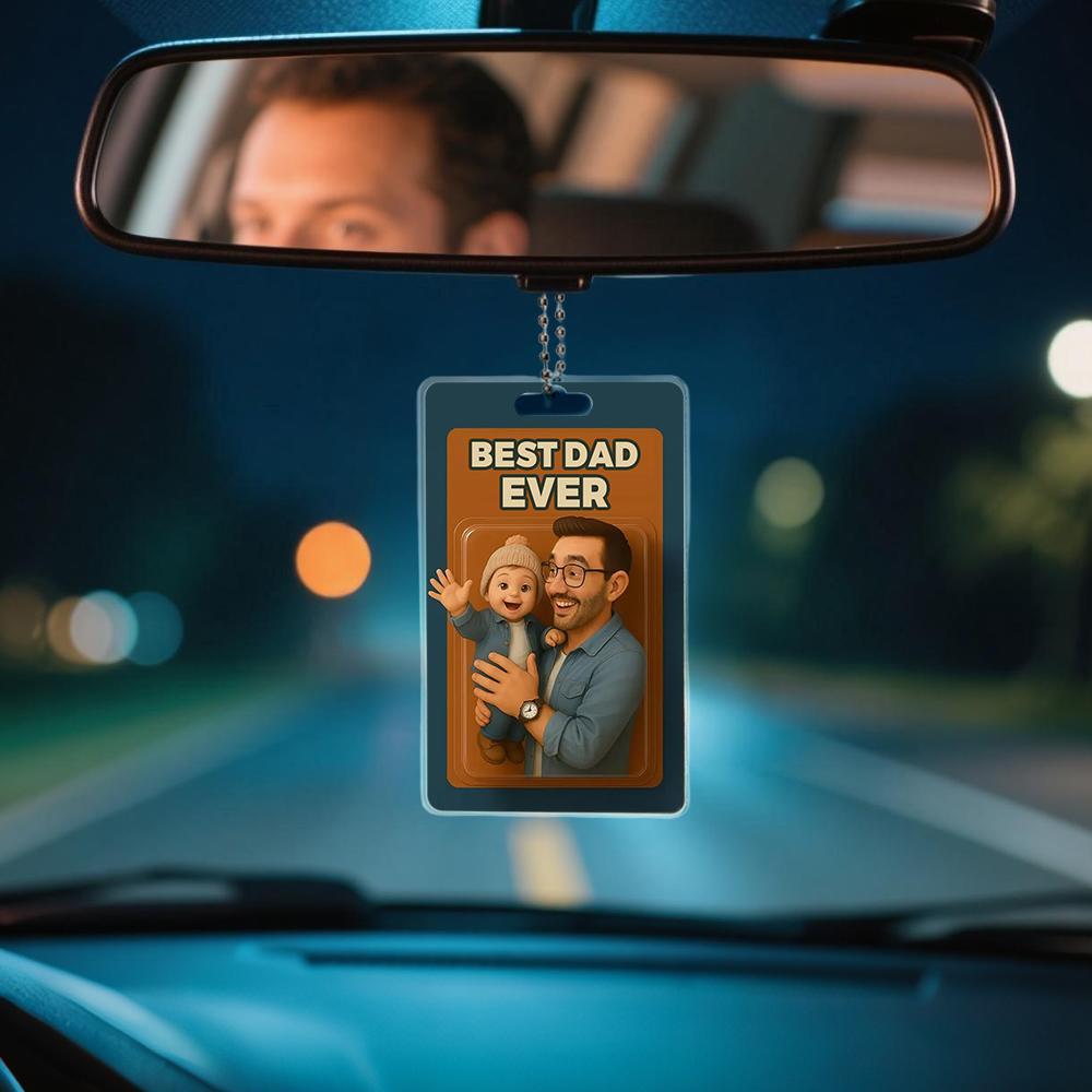 Personalisiertes Vatertagsgeschenk, Individuelles Foto-actionfigur-autoornament Für Papa Und Kinder, Individuelle Actionfigur-ornament, Geschenke Für Papa Und Opa