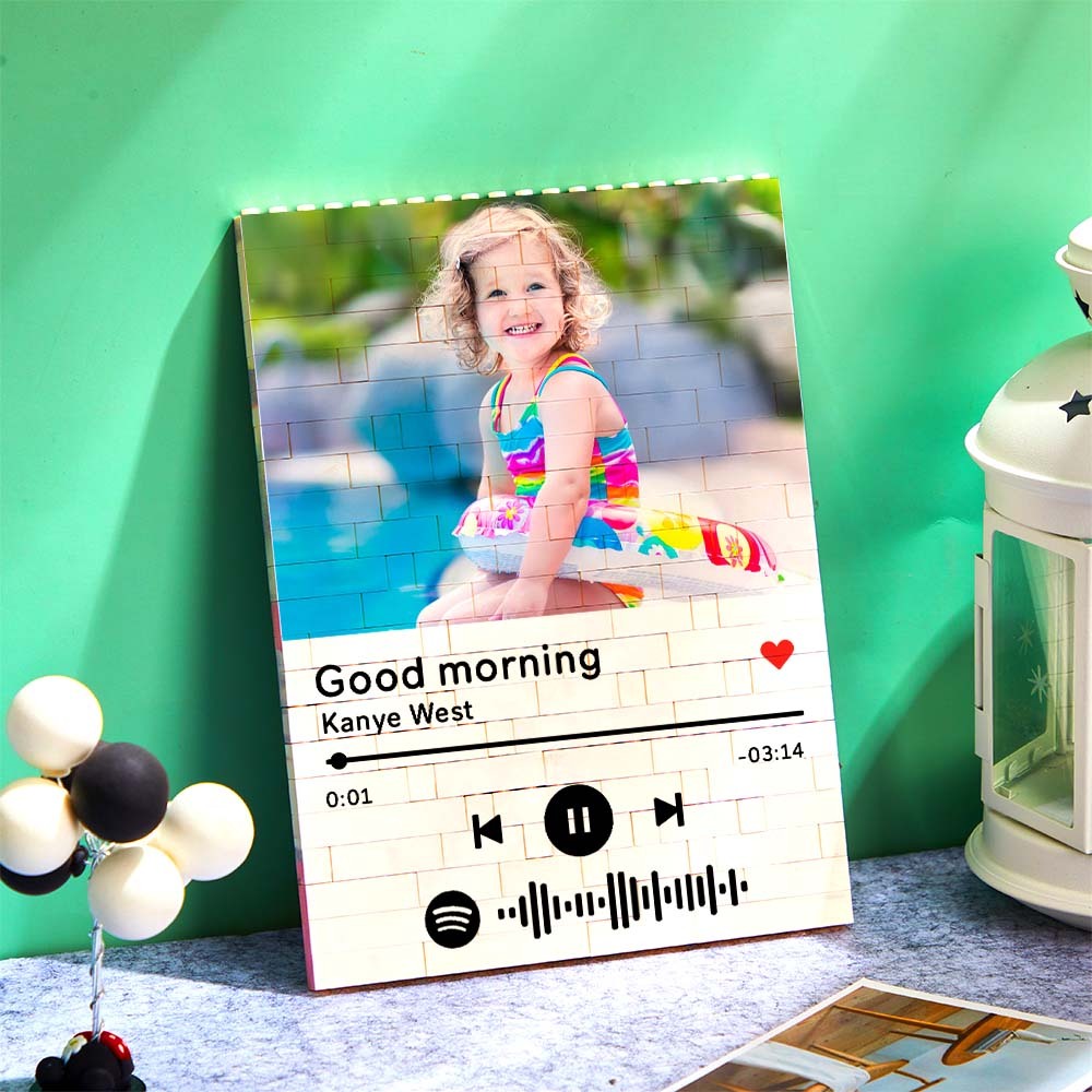 Personalisierter Fotobaustein, Individuelle Musikcode-geschenke Für Ihn - MyCustomBrickheadz
