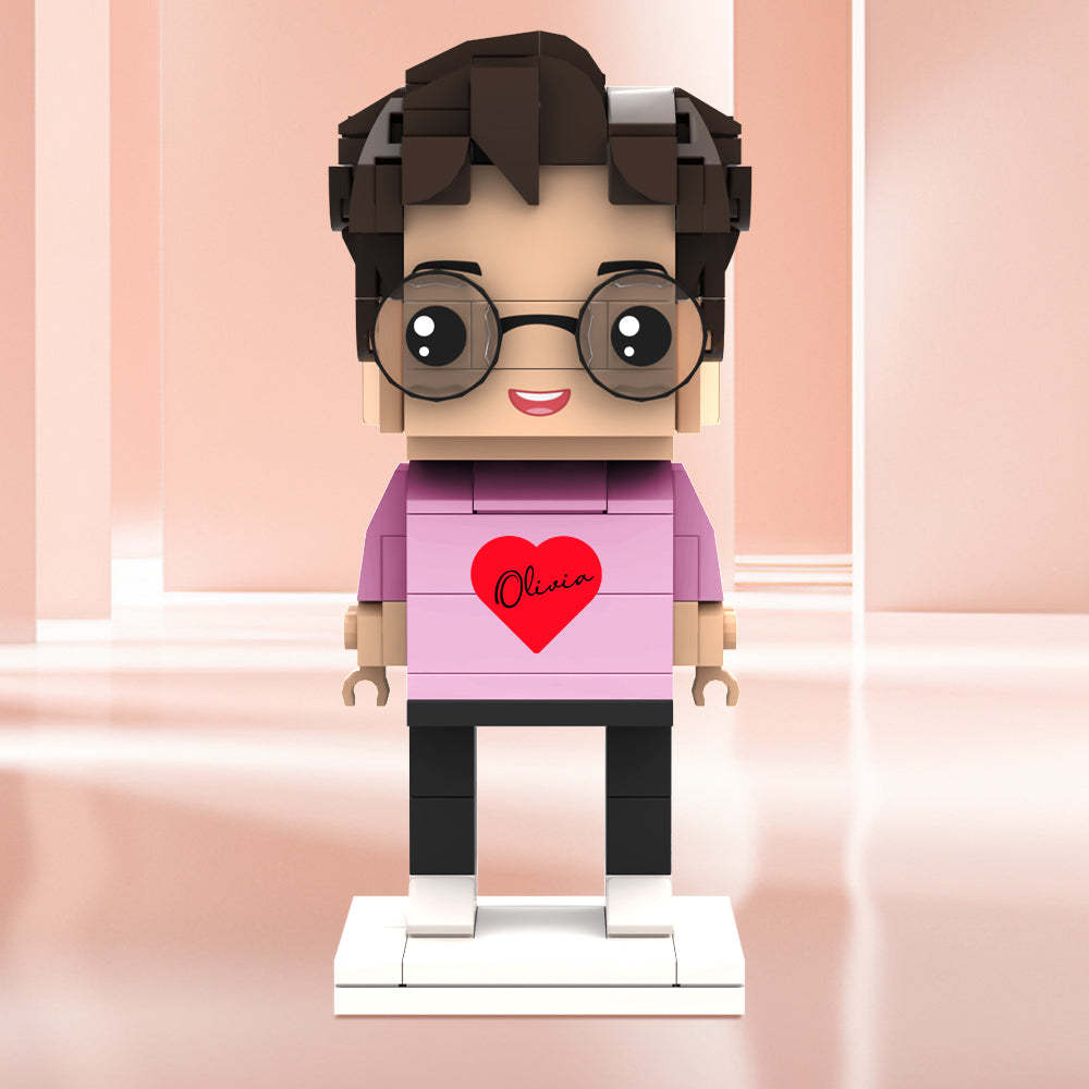 Valentinstagsgeschenke, Individuelle Ziegelfiguren, Personalisierte Namensziegelfiguren - MyCustomBrickheadz
