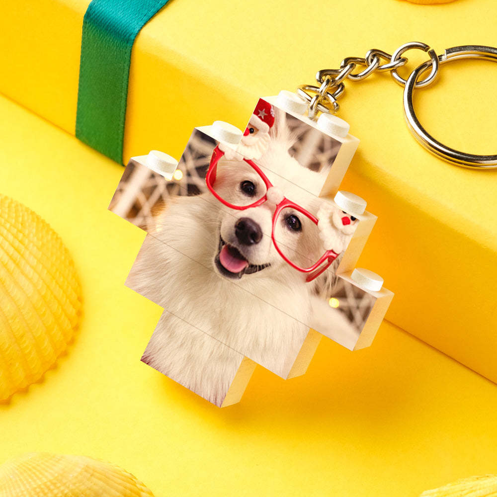 Personalisierter Foto-schlüsselanhänger, Bausteine, Block-schlüsselanhänger, Diamantform - MyCustomBrickheadz