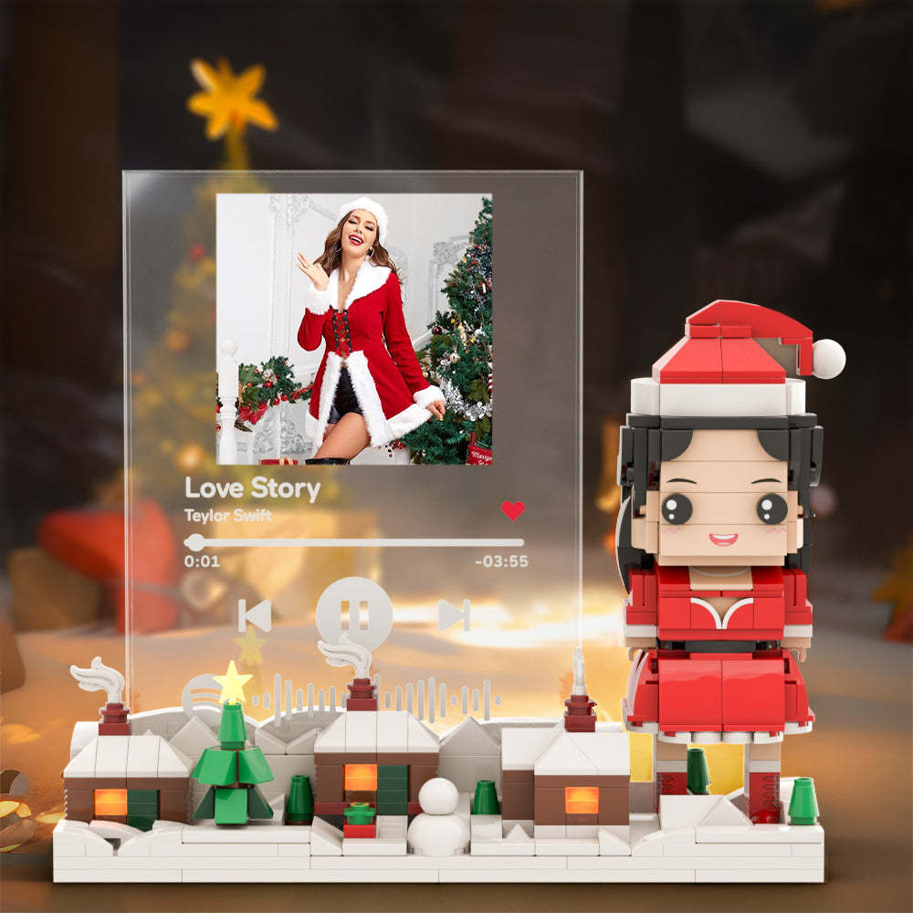 Weihnachtsgeschenke, Individuelle Steinfiguren Und Musikcode-schild, Personalisierte Musik-steinfiguren - MyCustomBrickheadz