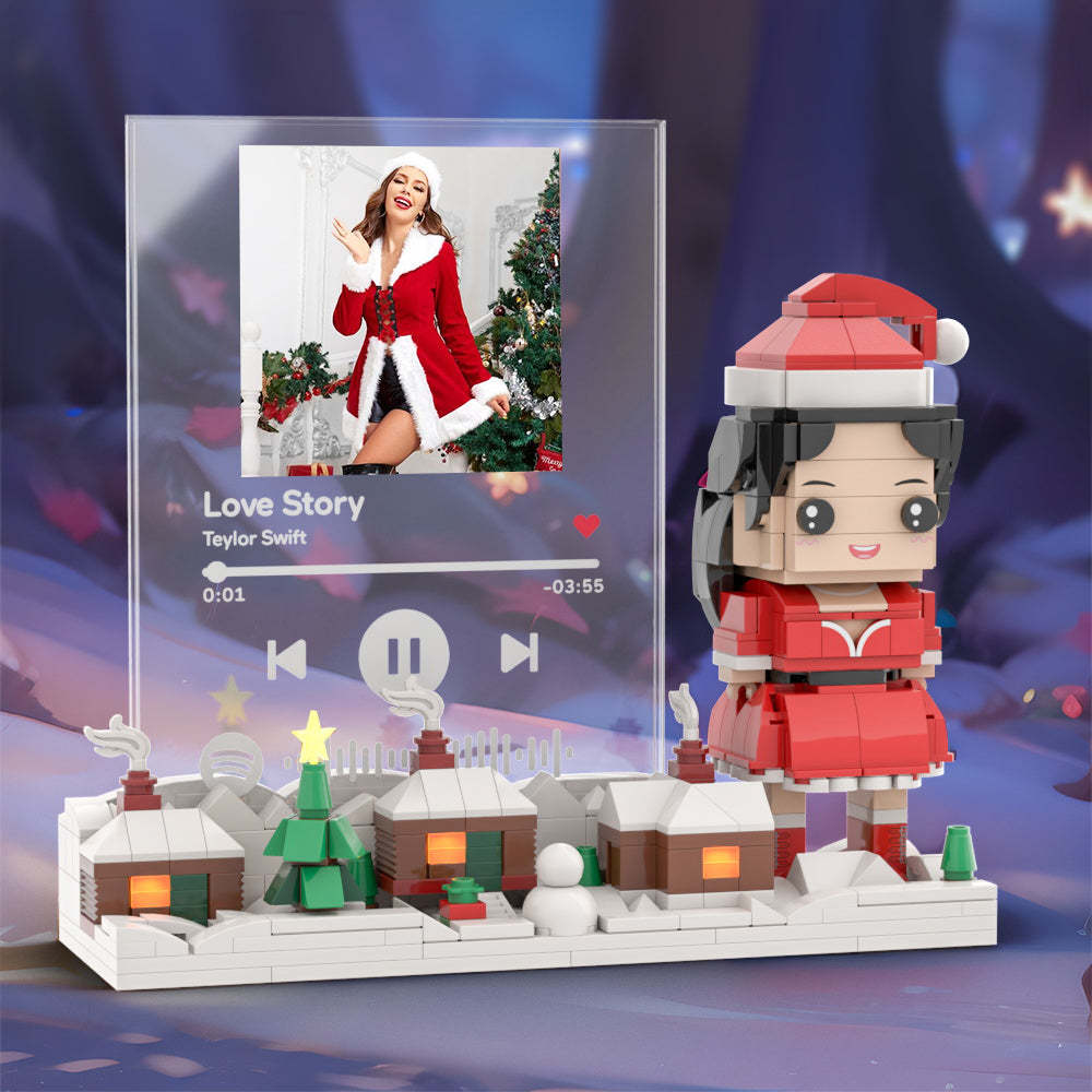 Weihnachtsgeschenke, Individuelle Steinfiguren Und Musikcode-schild, Personalisierte Musik-steinfiguren - MyCustomBrickheadz