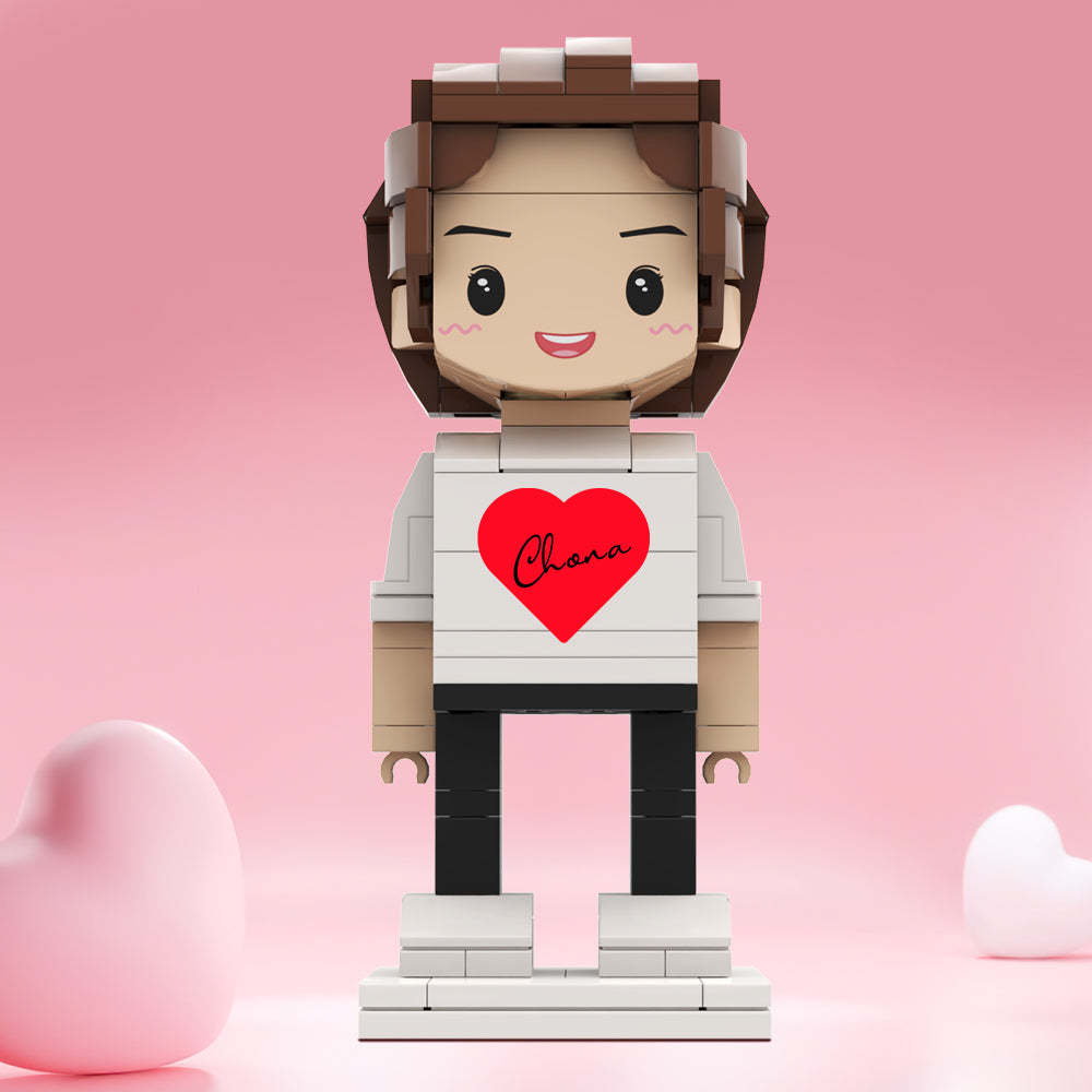 Valentinstagsgeschenke, Individuelle Ziegelfiguren, Personalisierte Namensziegelfiguren - MyCustomBrickheadz