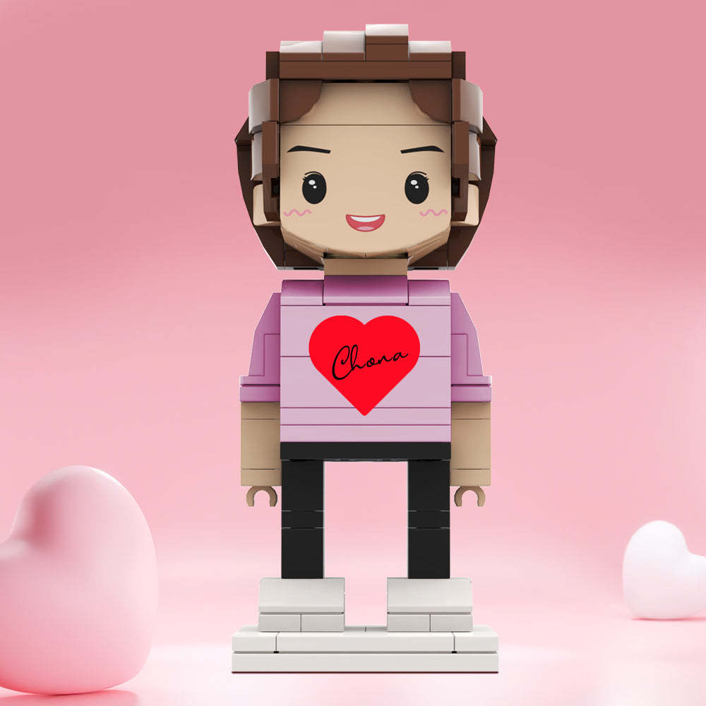 Valentinstagsgeschenke, Individuelle Ziegelfiguren, Personalisierte Namensziegelfiguren - MyCustomBrickheadz