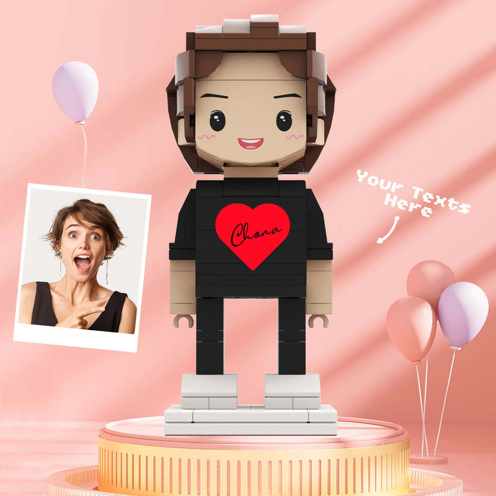 Valentinstagsgeschenke, Individuelle Ziegelfiguren, Personalisierte Namensziegelfiguren - MyCustomBrickheadz