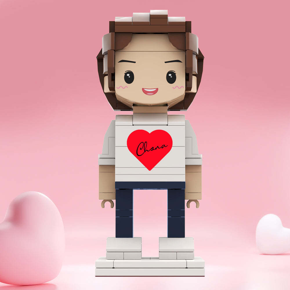 Valentinstagsgeschenke, Individuelle Ziegelfiguren, Personalisierte Namensziegelfiguren - MyCustomBrickheadz
