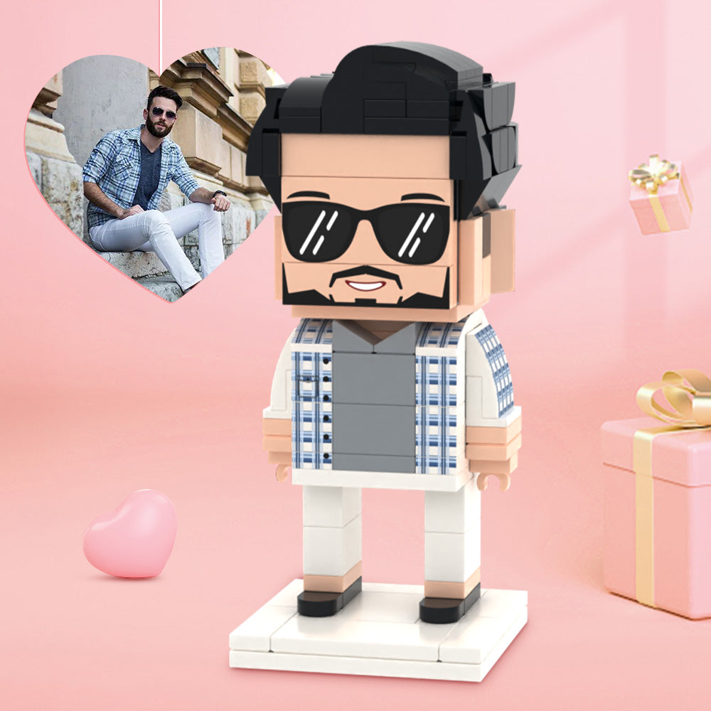 Geschenke Für Ihn, Ganzkörper-anpassbare Ziegelfiguren Für 1 Person, Individuelle Ziegelfiguren, Personalisiertes Spielzeug Aus Kleinen Partikelblöcken