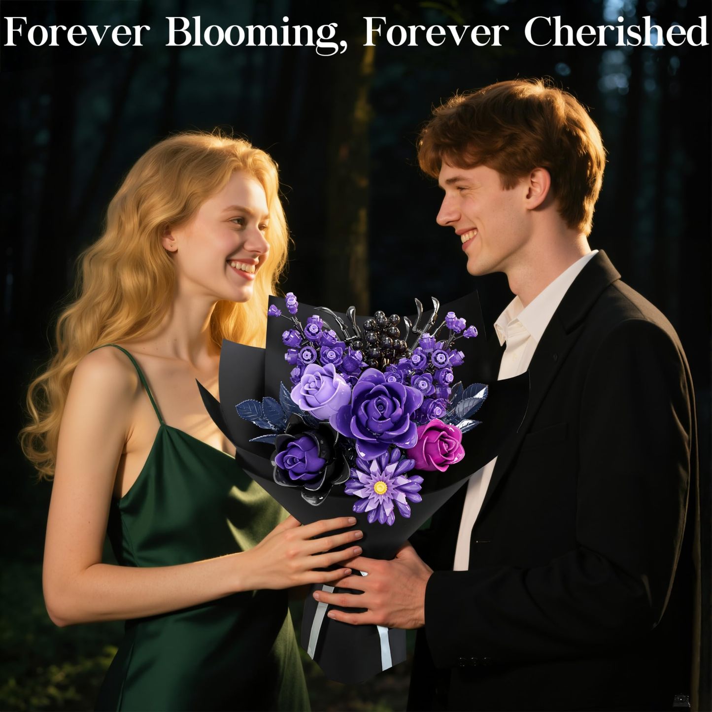 Adventskalender-bausteine ​​mit Blumenstrauß – Weihnachtscountdown-überraschungsbox - MyCustomBrickFigures