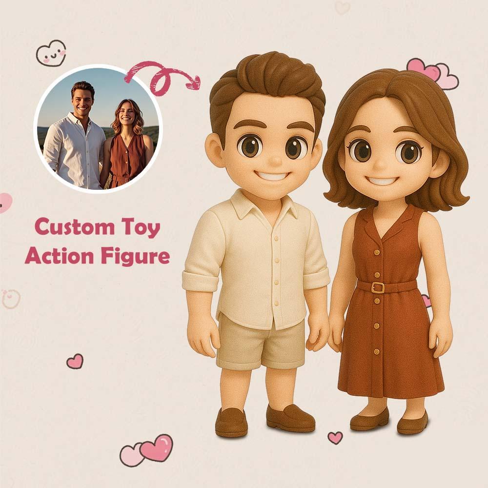 Custom Toy Figure 3D Mini Figures Personalization Toy Figure to Lover Custom Action Figure Gifts for Her/Him