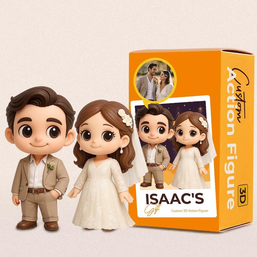 Custom 3D Action Figure From Your Photo Personalized Toy Figure to Him/Her  Custom Action Figure Wedding Gifts