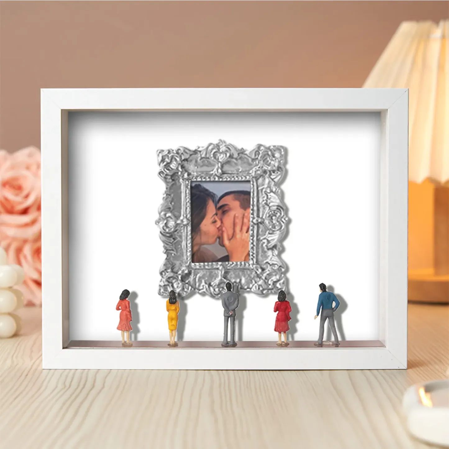 Museum of Us Frame Personalized Couples Gift for Her Cute Miniature Museum Gifts Meaningful Gift Valentine's Day Anniversary Gift Gold Color- Custom Museum of us Frame
