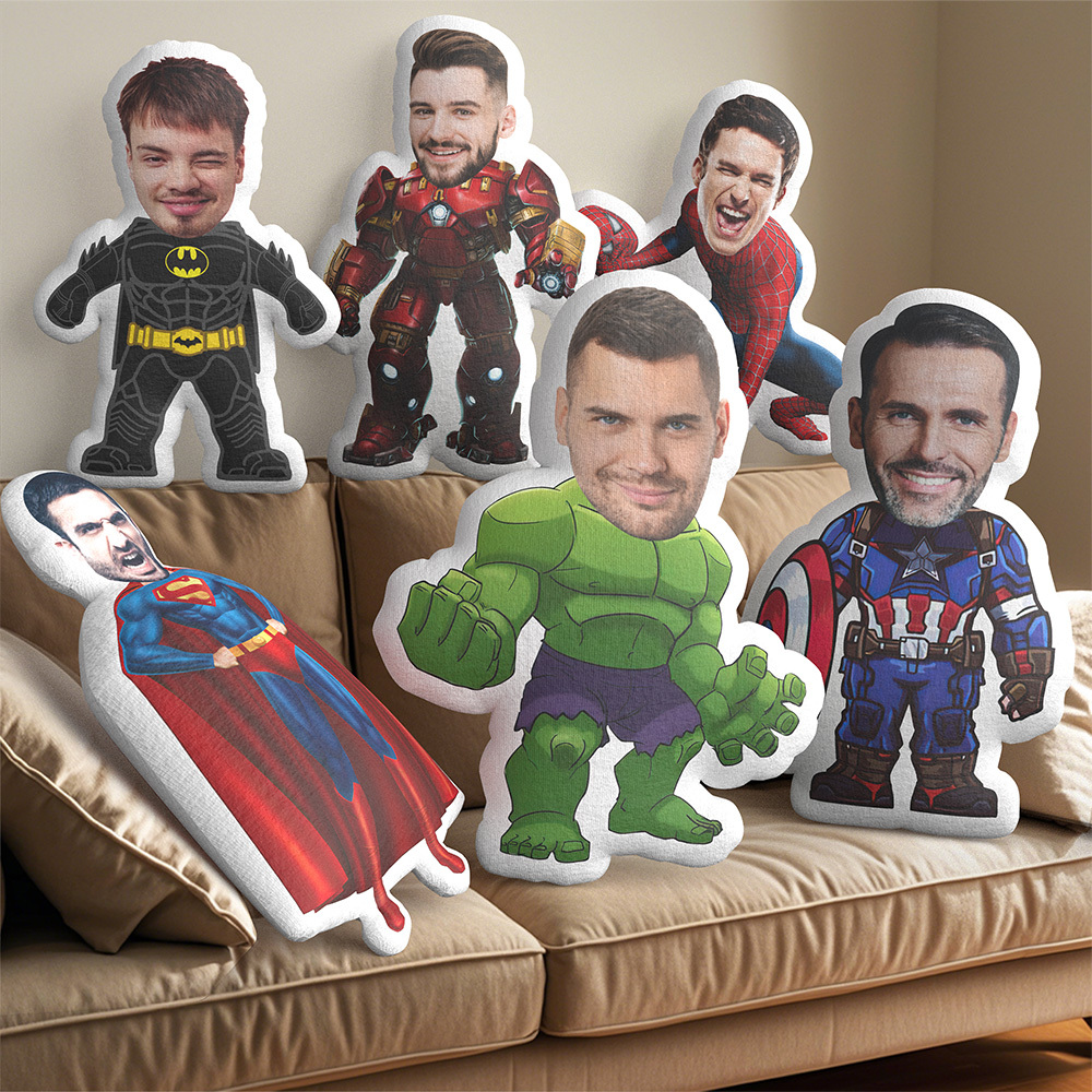 Personalized Gifts Custom Face Pillow Dolls Personalized Photo Pillow Superhero Gifts