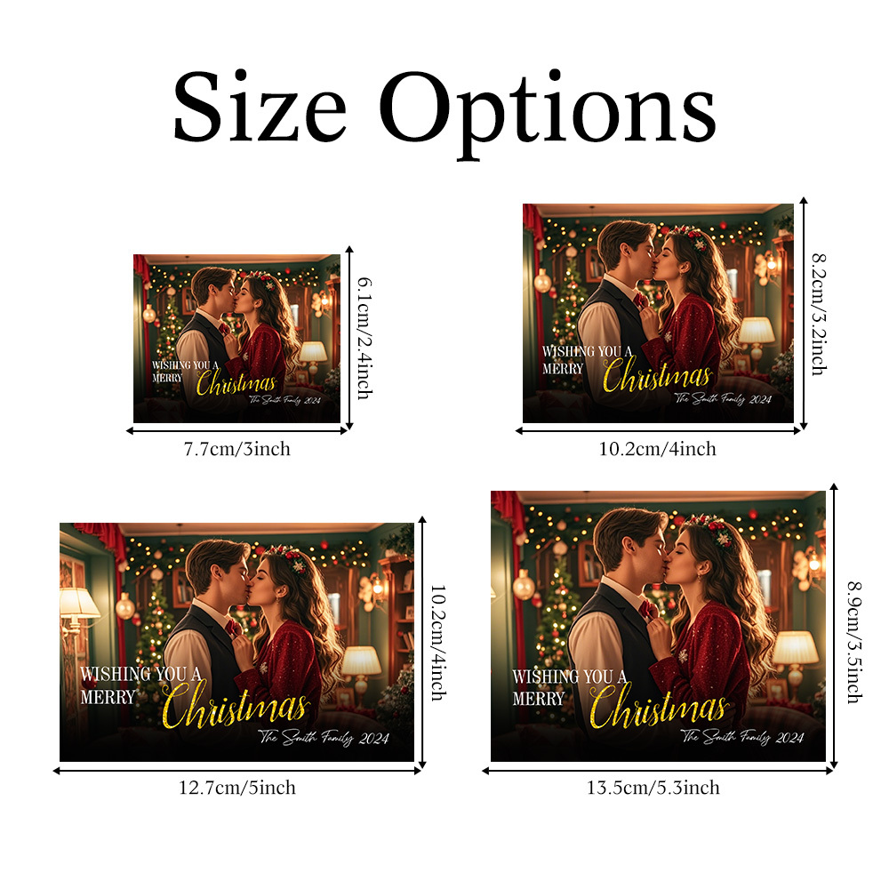Christmas Fridge Magnet with Photo Christmas Card Magnets Unique Christmas Gift Personalized Photo Fridge Magnets Christmas Gift for Her Him