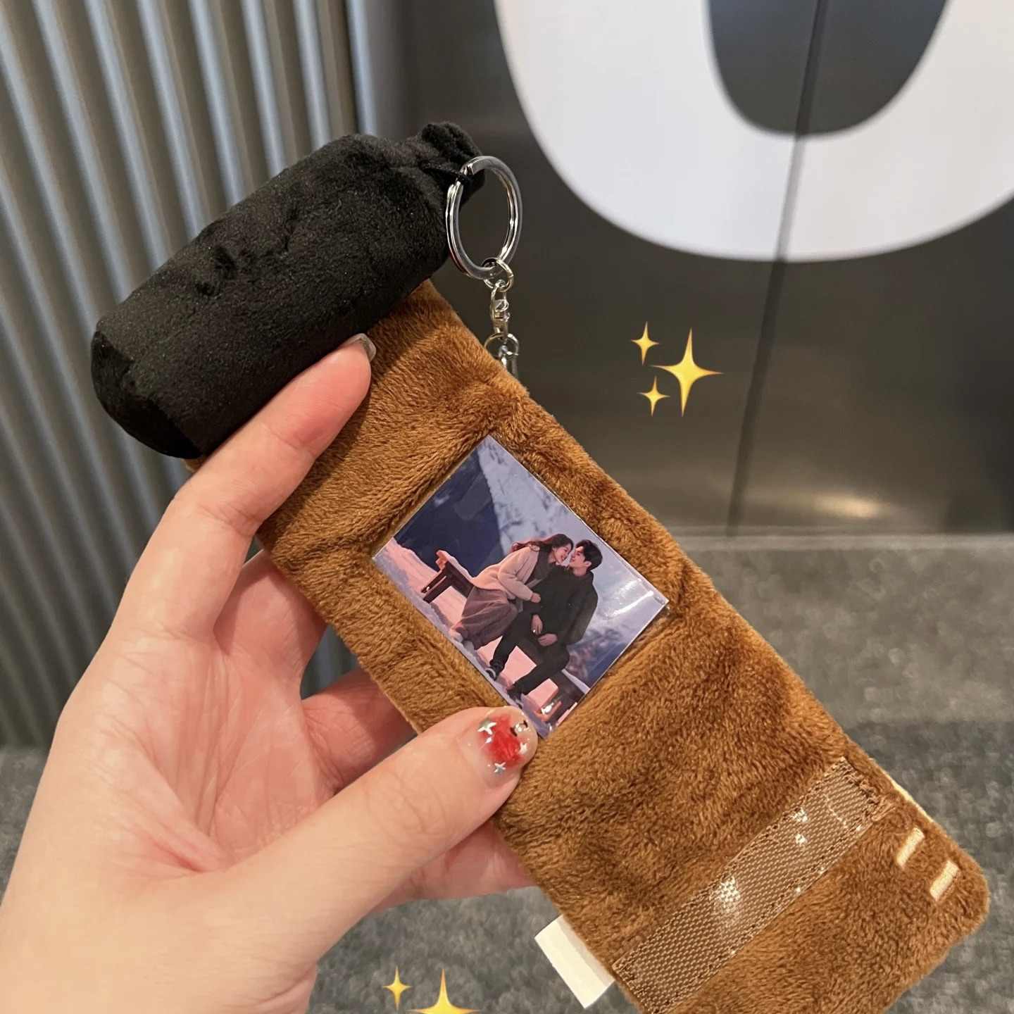 Personalized Photo Plush Film Keychain Romantic Gift for Her