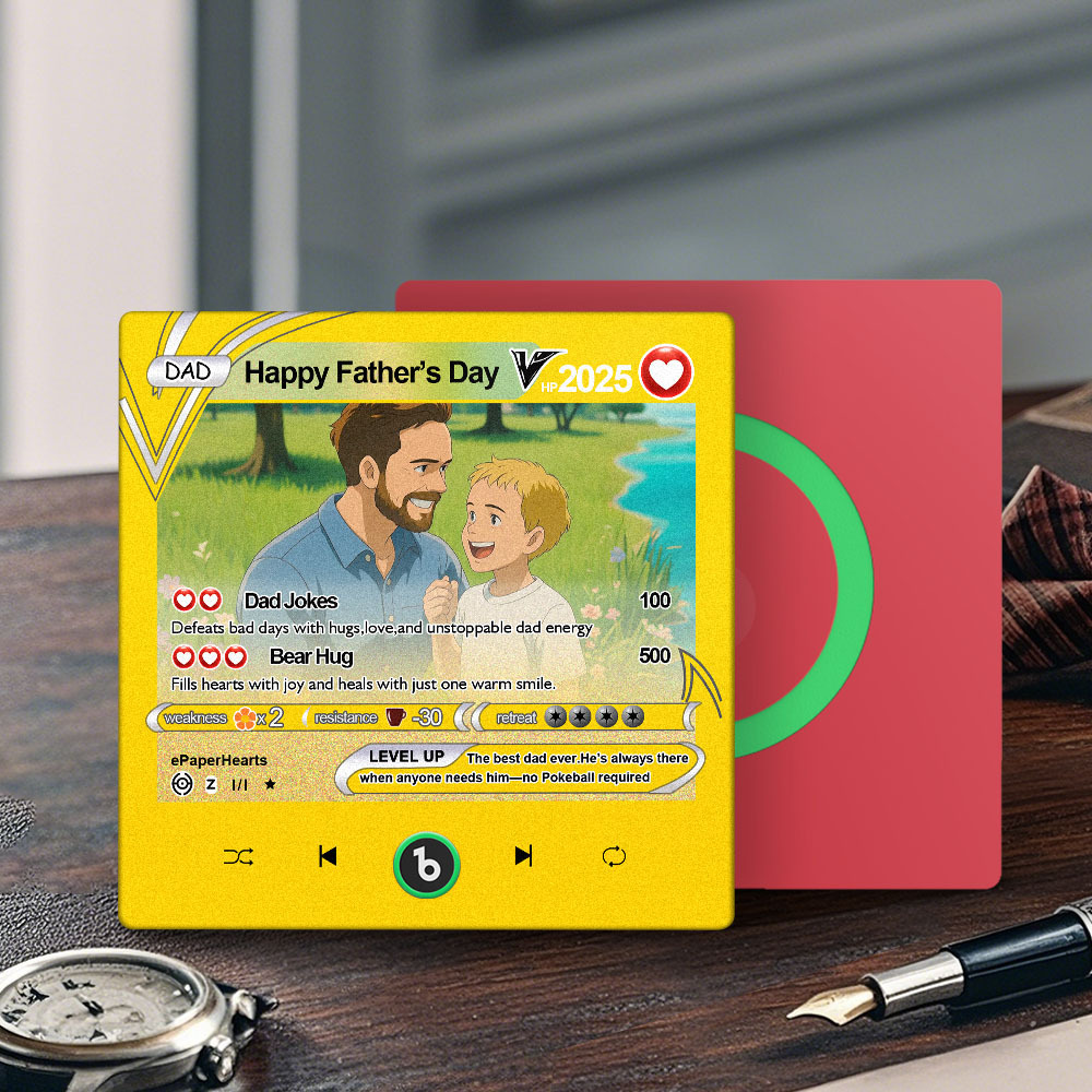 Custom Music And Photo Fridge Magnet Poke Card Style FridgeBeats Pro Supports Bluetooth Connectivity Gift for Father