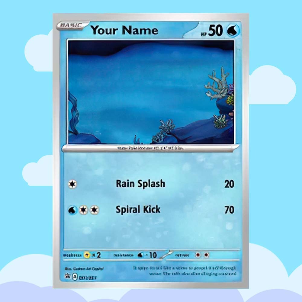 Custom POKE Card Portrait from Photo - Personalized Anime Poster - Fathers Day Gift- Funny Cartoon Card