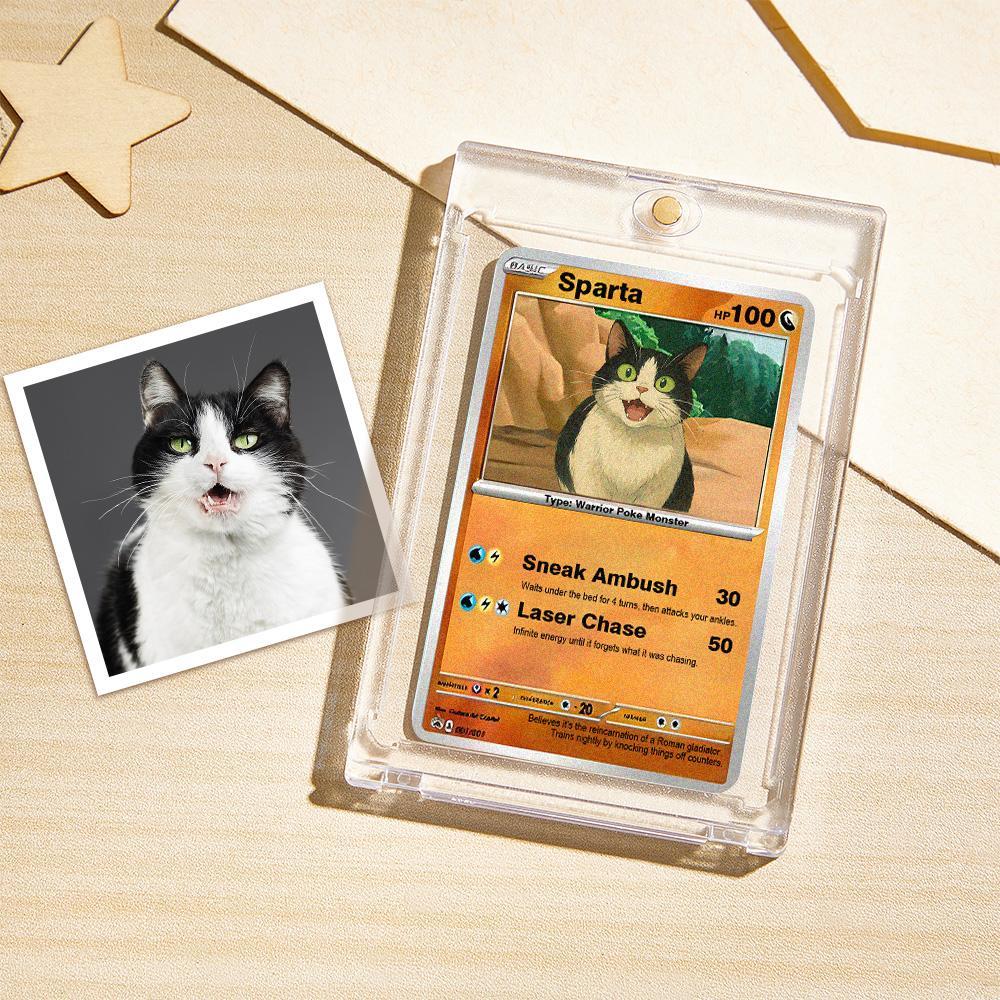 Custom POKE Card Portrait from Photo - Personalized Anime Poster - Fathers Day Gift- Funny Cartoon Card