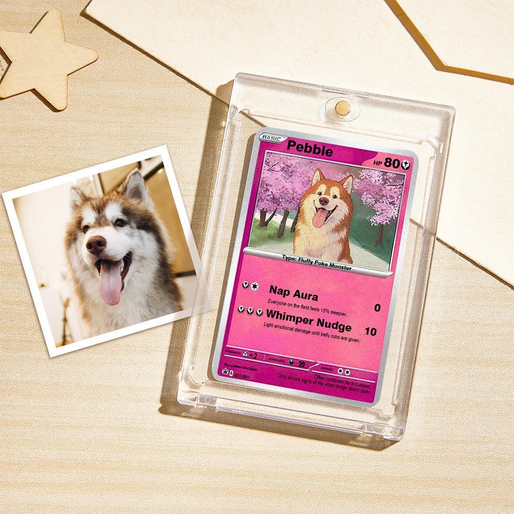 Custom POKE Card Portrait from Photo - Personalized Anime Poster - Fathers Day Gift- Funny Cartoon Card