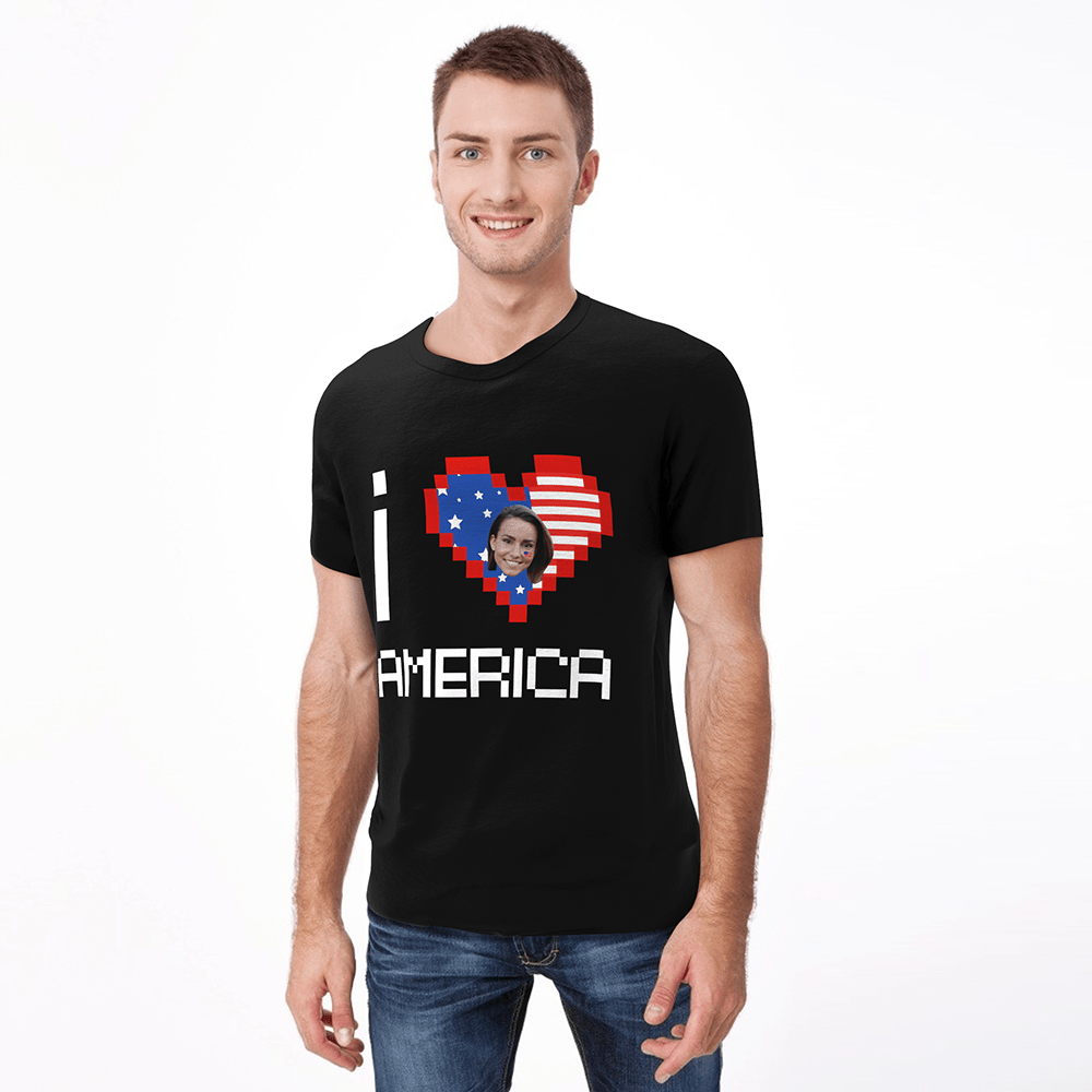 Custom T-shirt 4th of July Gifts - "I love America" - Bestchristmasgifts
