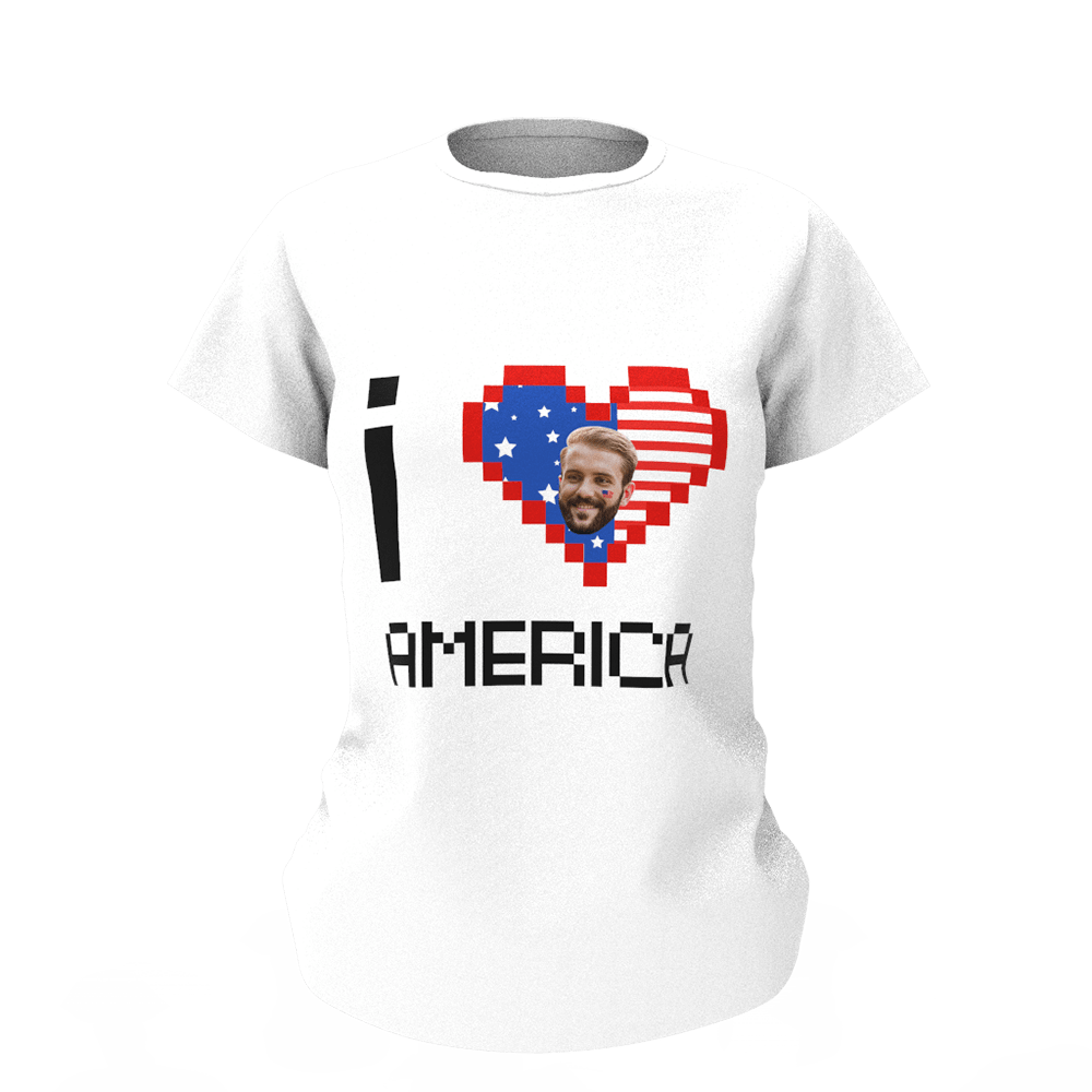 Custom T-shirt 4th of July Gifts - "I love America" - Bestchristmasgifts