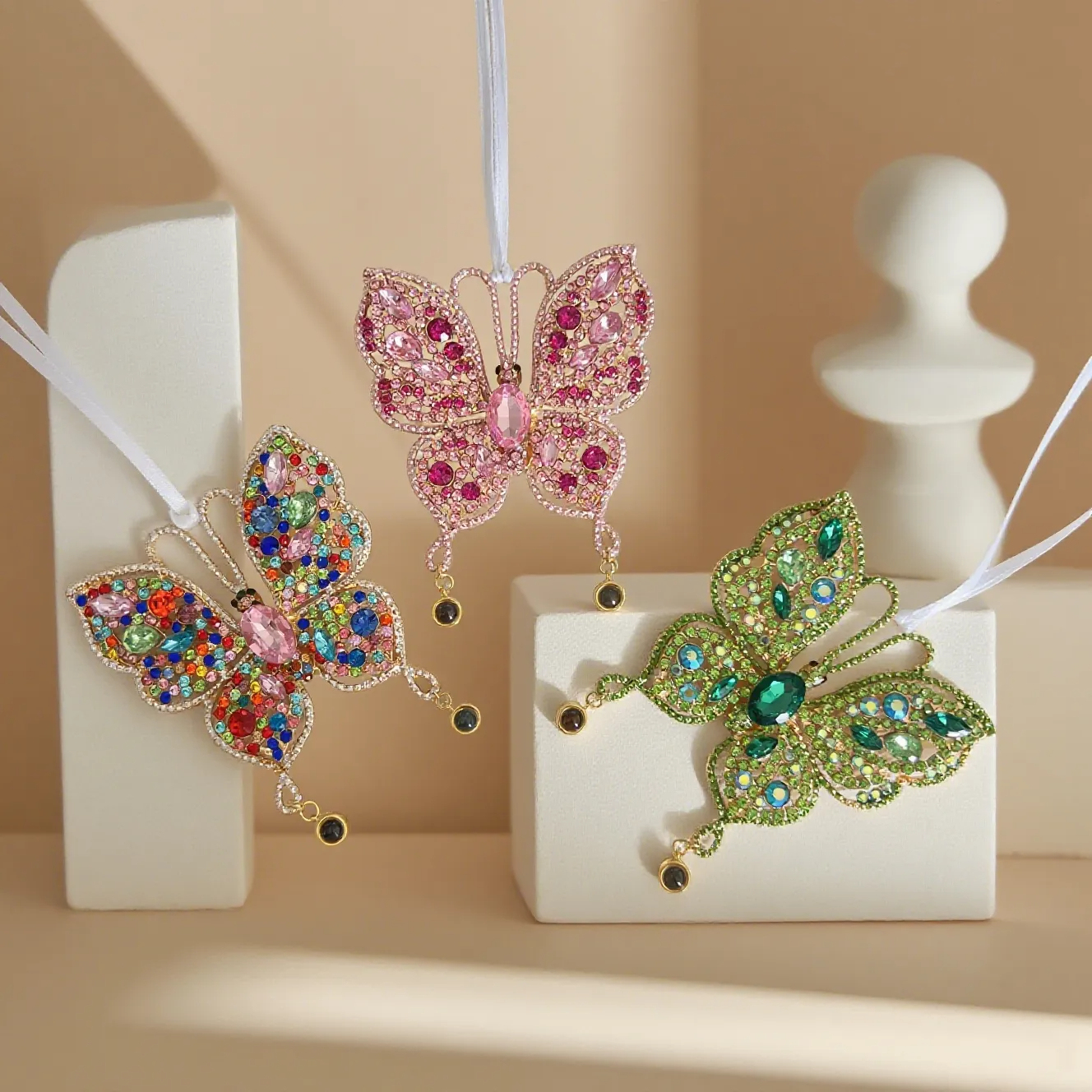 Custom Photo Projection Hanging Ornament Butterfly Projection Hanging Ornament Christmas Decoration