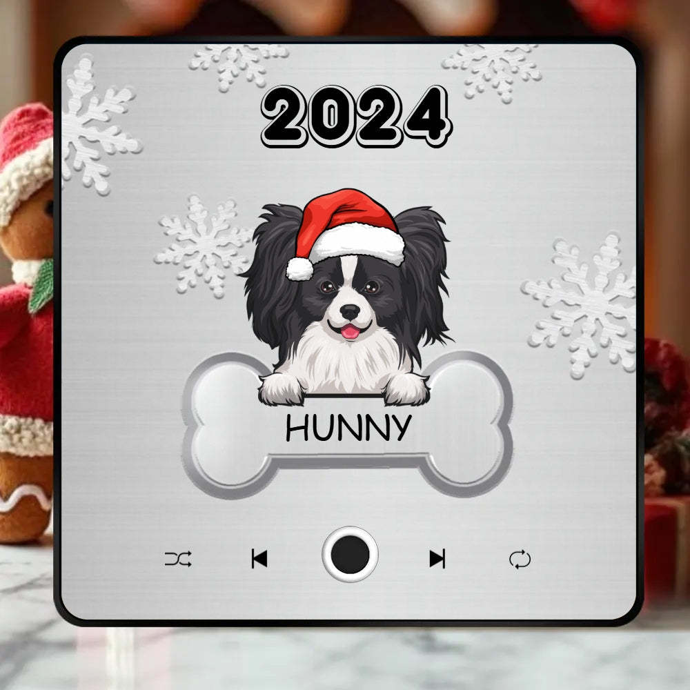 Personalized Music Fridge Magnet Custom Pet Dog Merry Christmas Custom Music Magnets Can Play Songs Christmas Gift Pet Lovers Gifts - Bestchristmasgifts