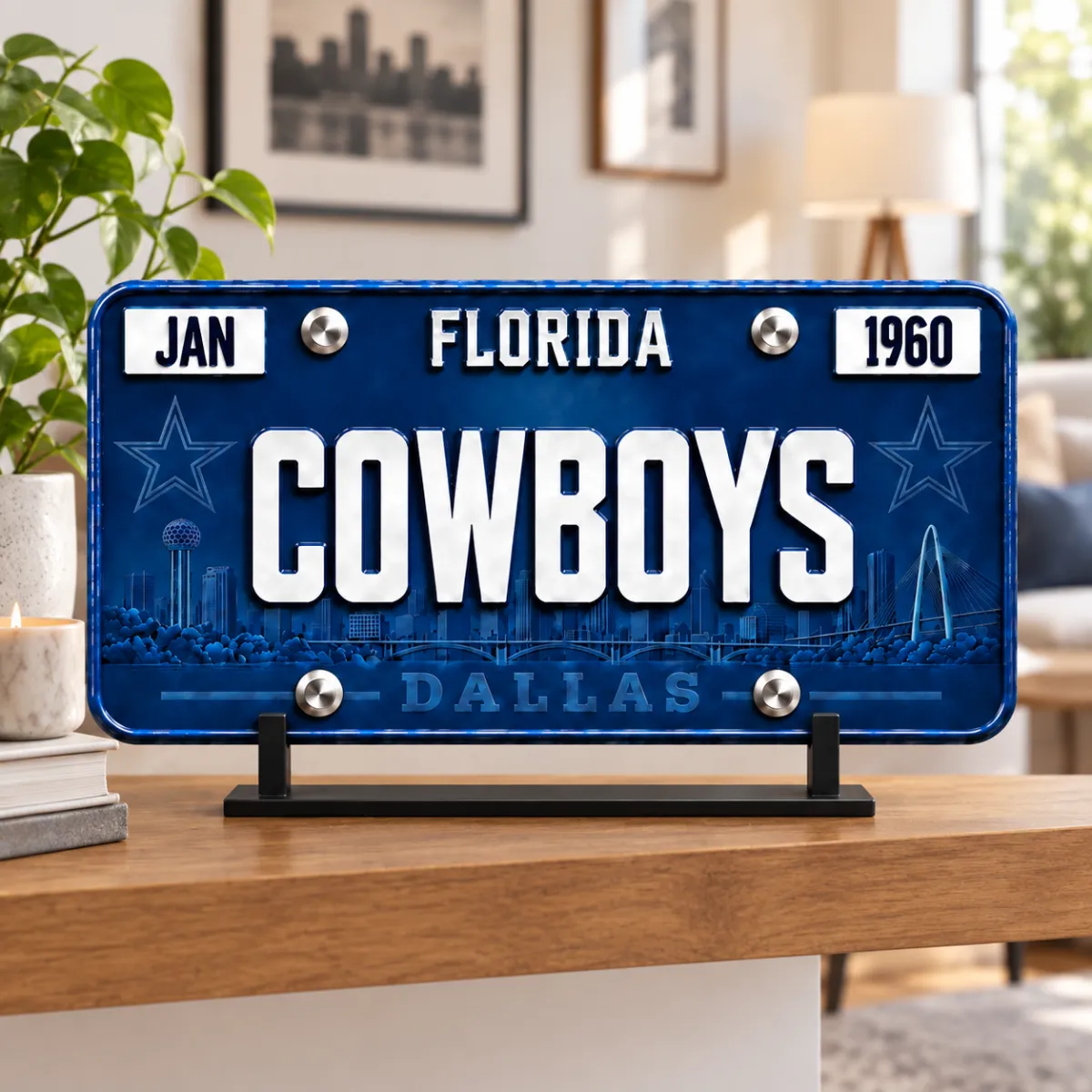 Custom Football Team Metal License Plate