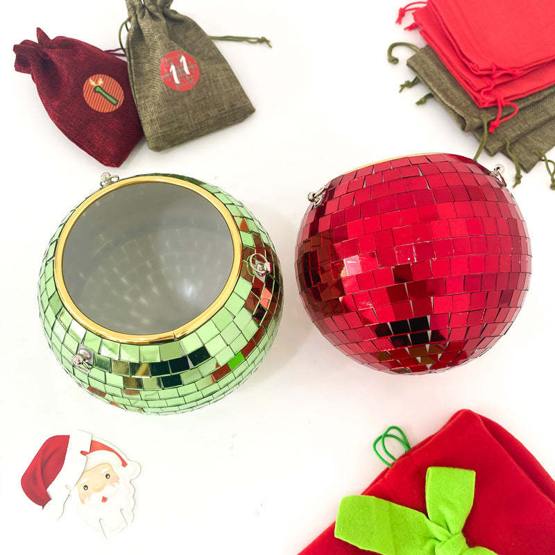 Disco Planter for Indoor Plants Unique Boho Hanging Plant Pots with Mosaic Mirror Tiles - photomoonlamp