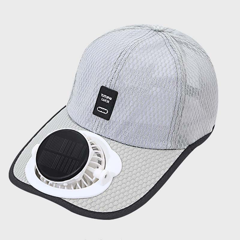 Summer solar fan peaked hat rechargeable men and women sun protection UV protection extended brim fishing sun hat