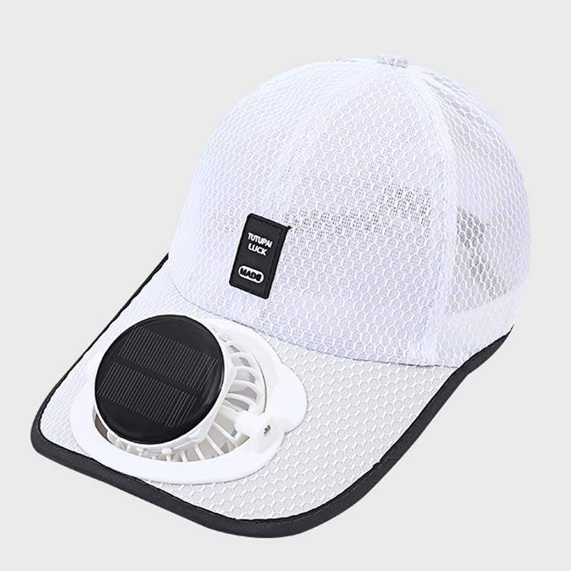 Summer solar fan peaked hat rechargeable men and women sun protection UV protection extended brim fishing sun hat