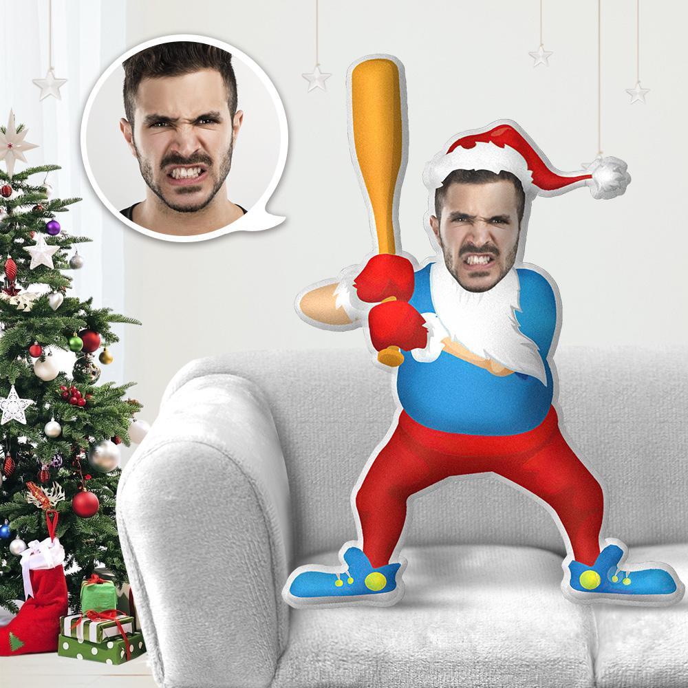 My Face Pillow Custom Pillow Face Body Pillow Personalized Photo Pillow Gift Baseball Santa Claus Kris Kringle Throw Pillow MiniMe Pillow