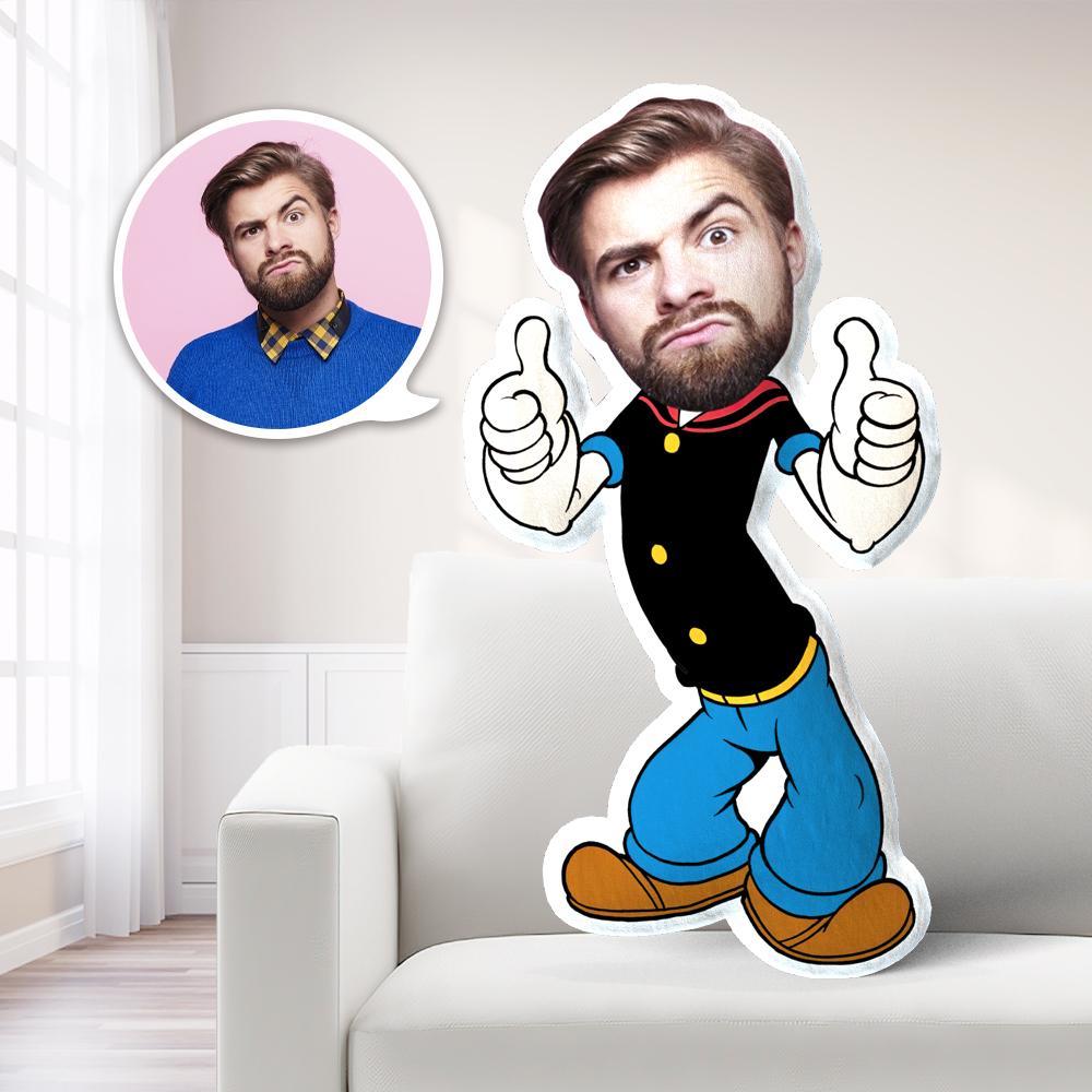 Personalized Photo My face on Pillows Custom Minime Dolls Gag Gifts Toys Popeye the Sailor Costume