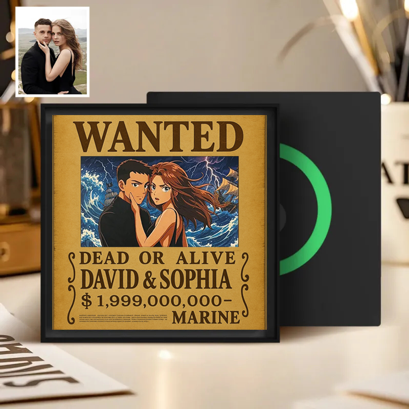 Custom Anime Bounty Couple Portrait Music Fridge Magnet Personalized A