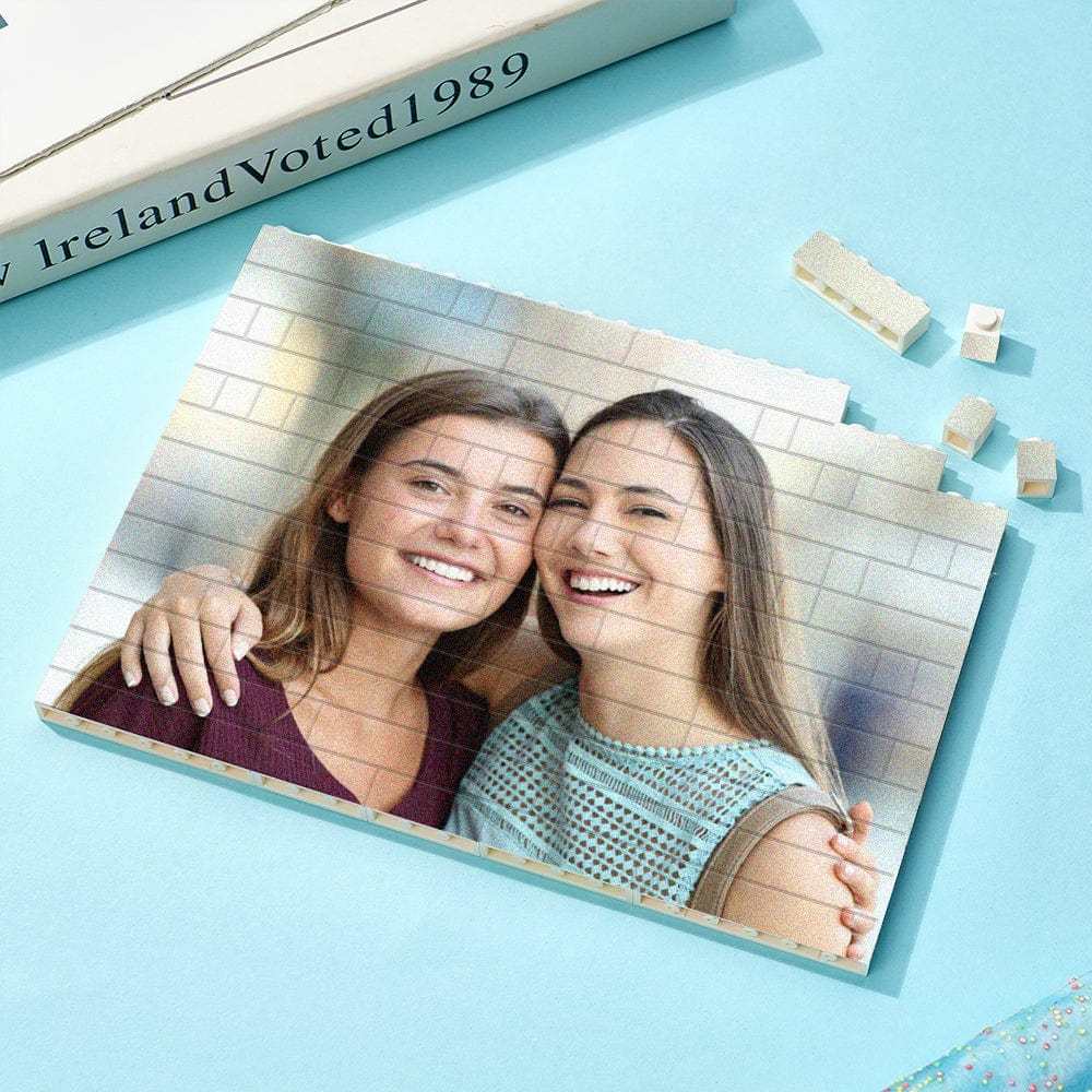 Custom Building Brick Photo Block Square Shape Puzzle Gift For Friends - Giftlab