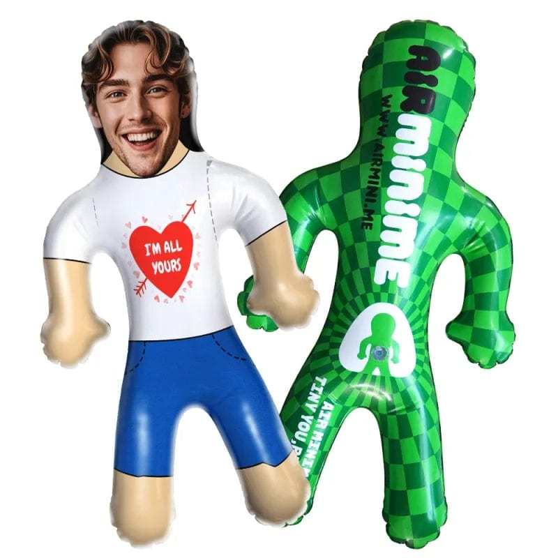 Personalized Couple Blow Up Doll Custom Your Face & Text Air Minime Doll - Giftlab