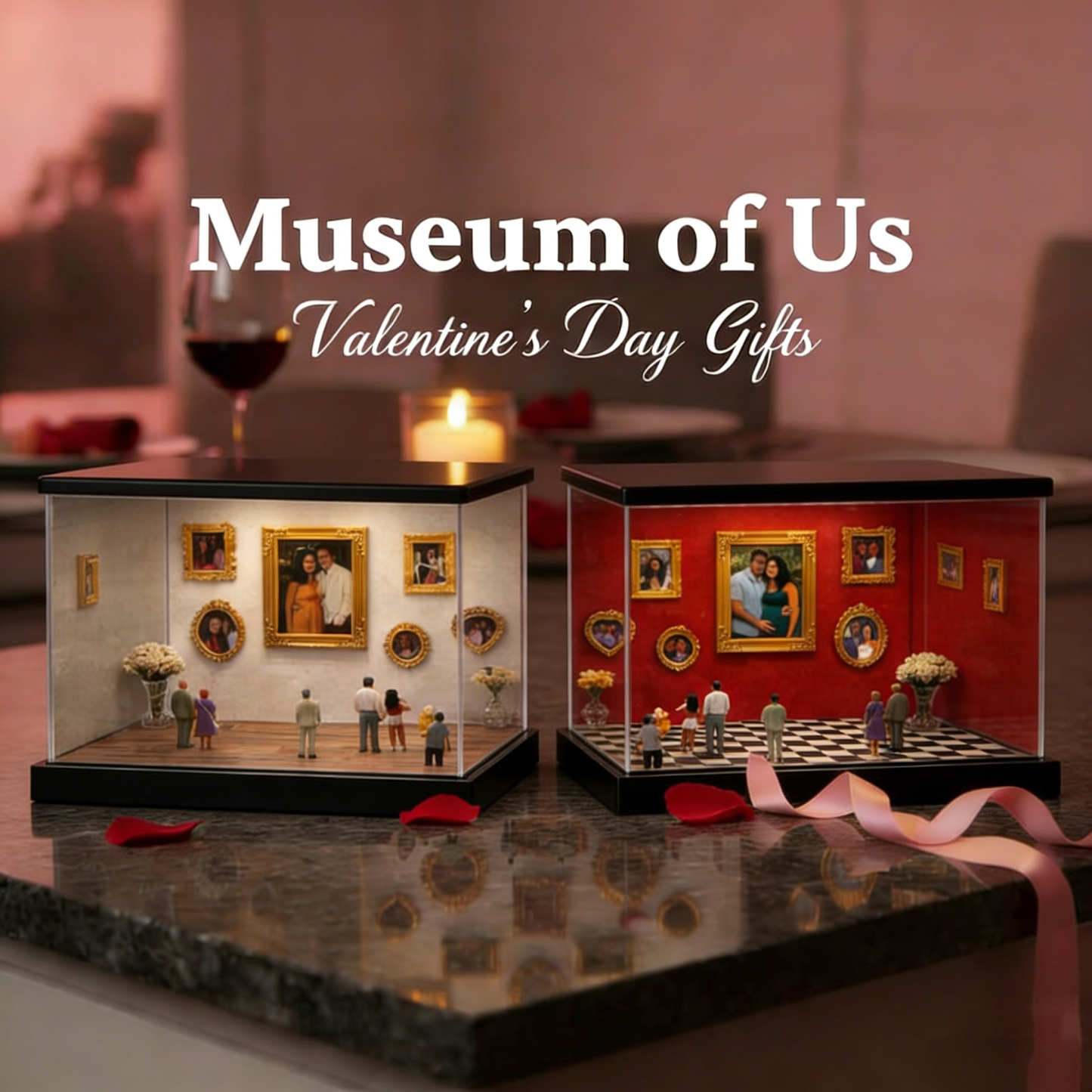 Custom Photo Frame Museum of Us Display Box Personalized Photo Shadow Box Couples Gift for Her Cute Miniature Museum Gifts Meaningful Gift Valentine's Day Anniversary Gift