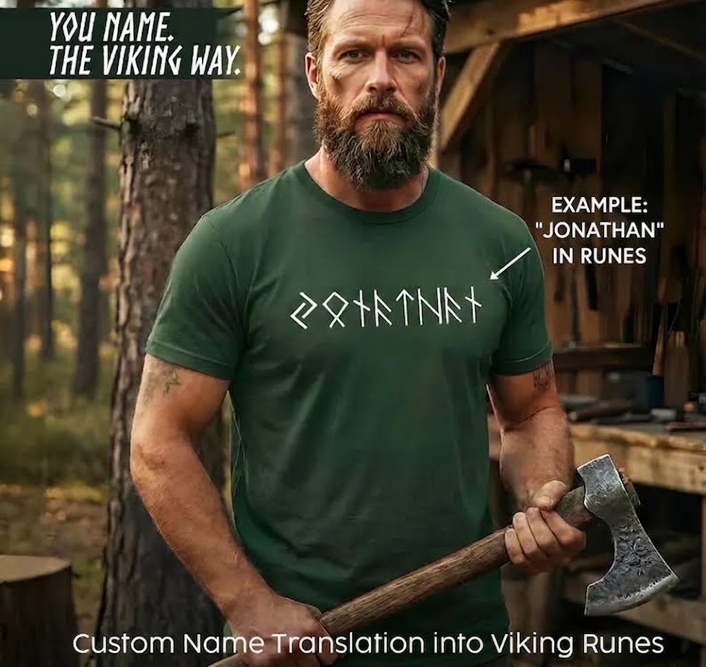 Name In Runes Viking - Personalized Shirt