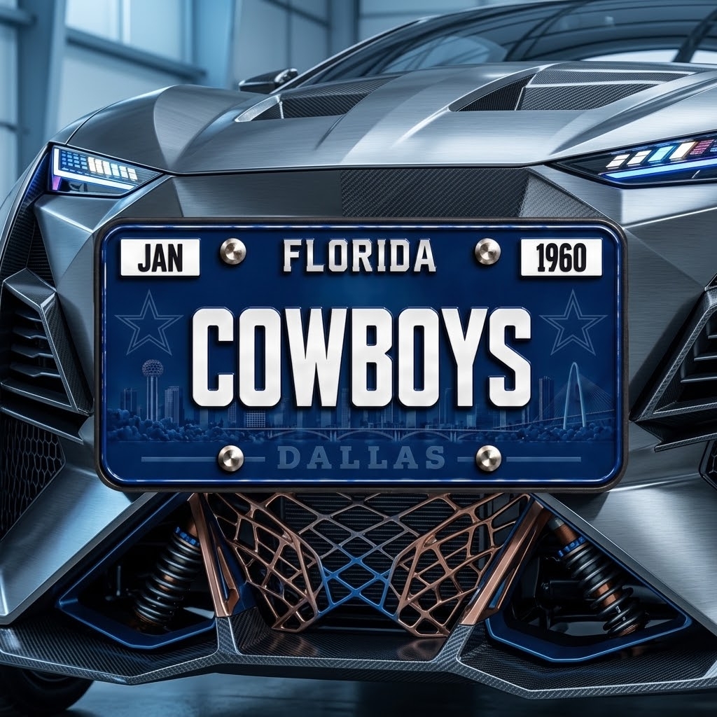 Custom Football Team Metal License Plate