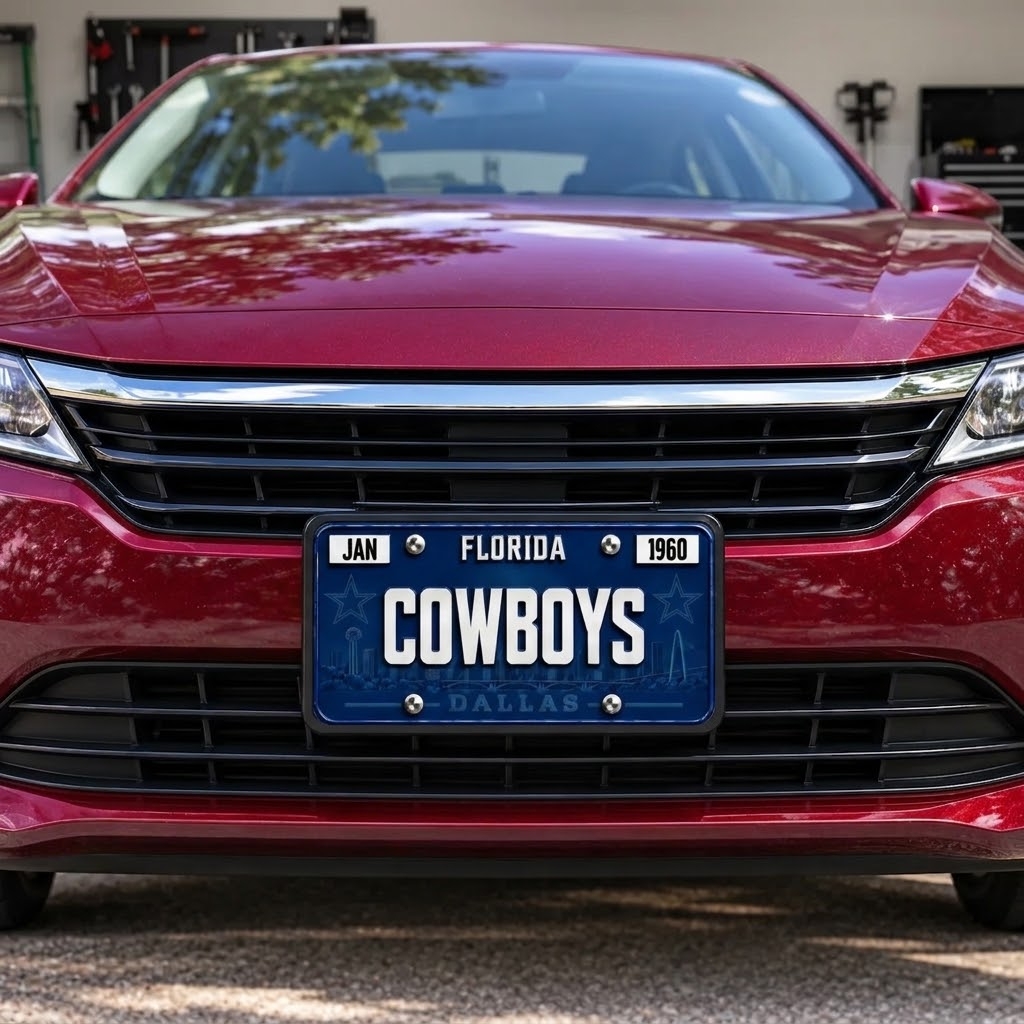 Custom Football Team Metal License Plate