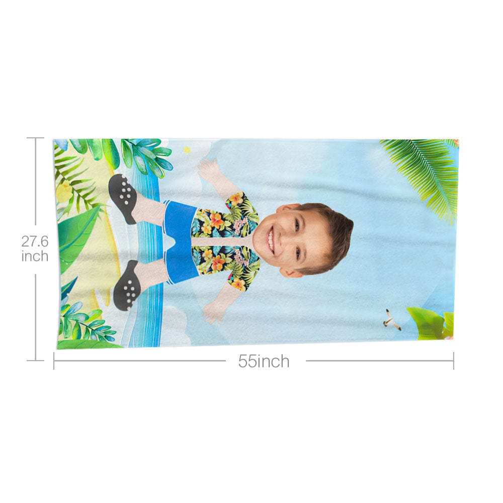 Custom Face Beach Towel Personalized Beach Towel Gift for Mother - Giftlab
