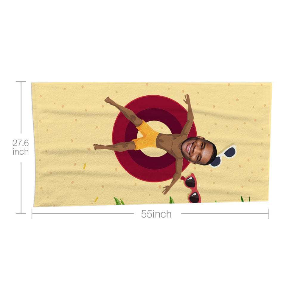 Custom Face Beach Towel Personalized Beach Towel Funny Gift for Kids - Giftlab