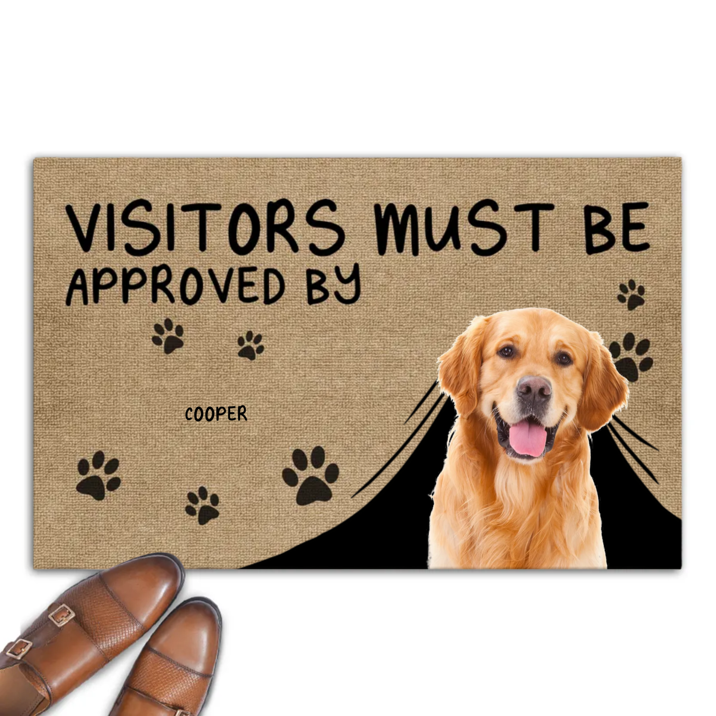 "VISITORS MUST BE APPROVED BY" Pet Doormat Personalized Custom Doormat Pet Doormat For Pet Lovers