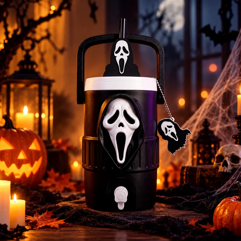 Horror 12oz Can Holder with Lid, Straw Topper & Can Opener | 3D Printed Horror Gift