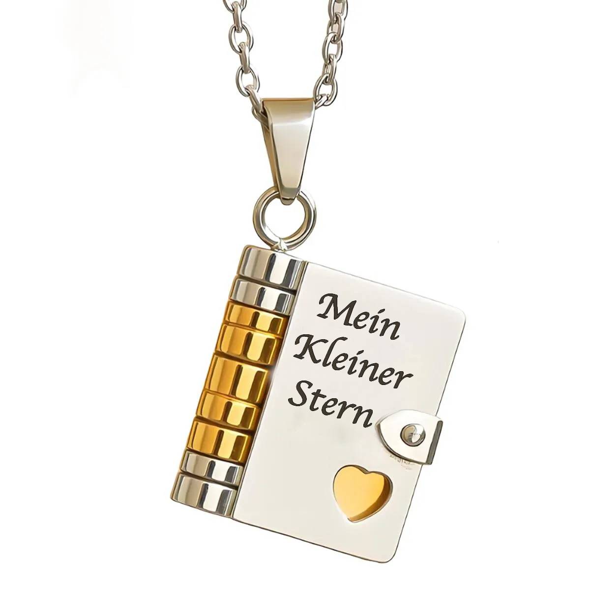 Personalized My Little Star Book Necklace Adjustable Pendant with Message Inside Meaningful Jewelry Gift