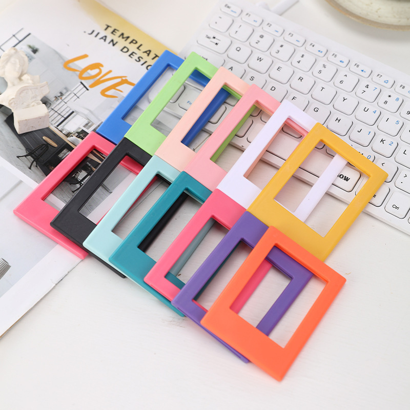 Colorful Magnetic Photo Frame Fridge Magnet for 3 Inch Mini Photo Picture Collage Frames for Fridge Metal Surfaces DIY Photo Frame Fridge Magnet