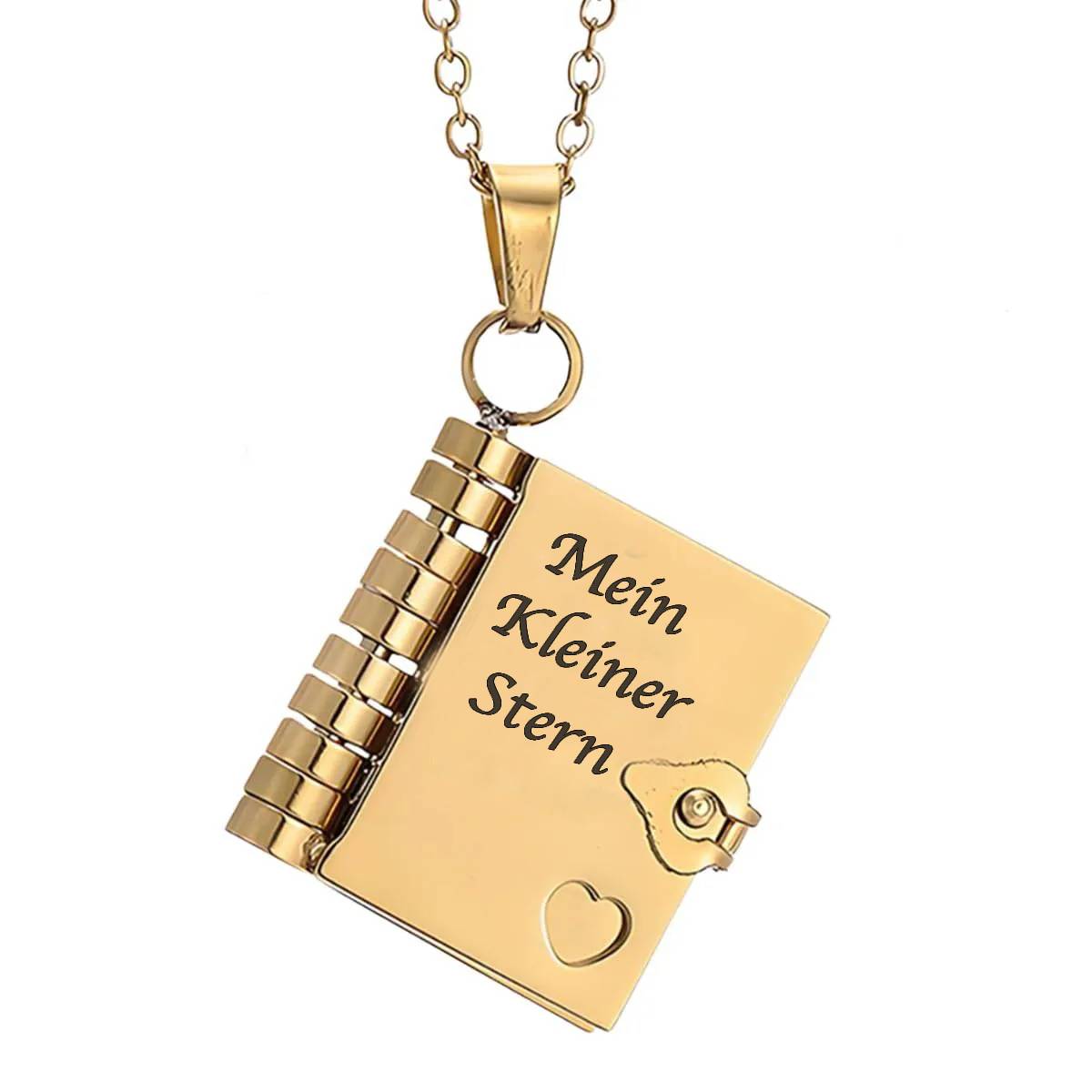 Personalized My Little Star Book Necklace Adjustable Pendant with Message Inside Meaningful Jewelry Gift