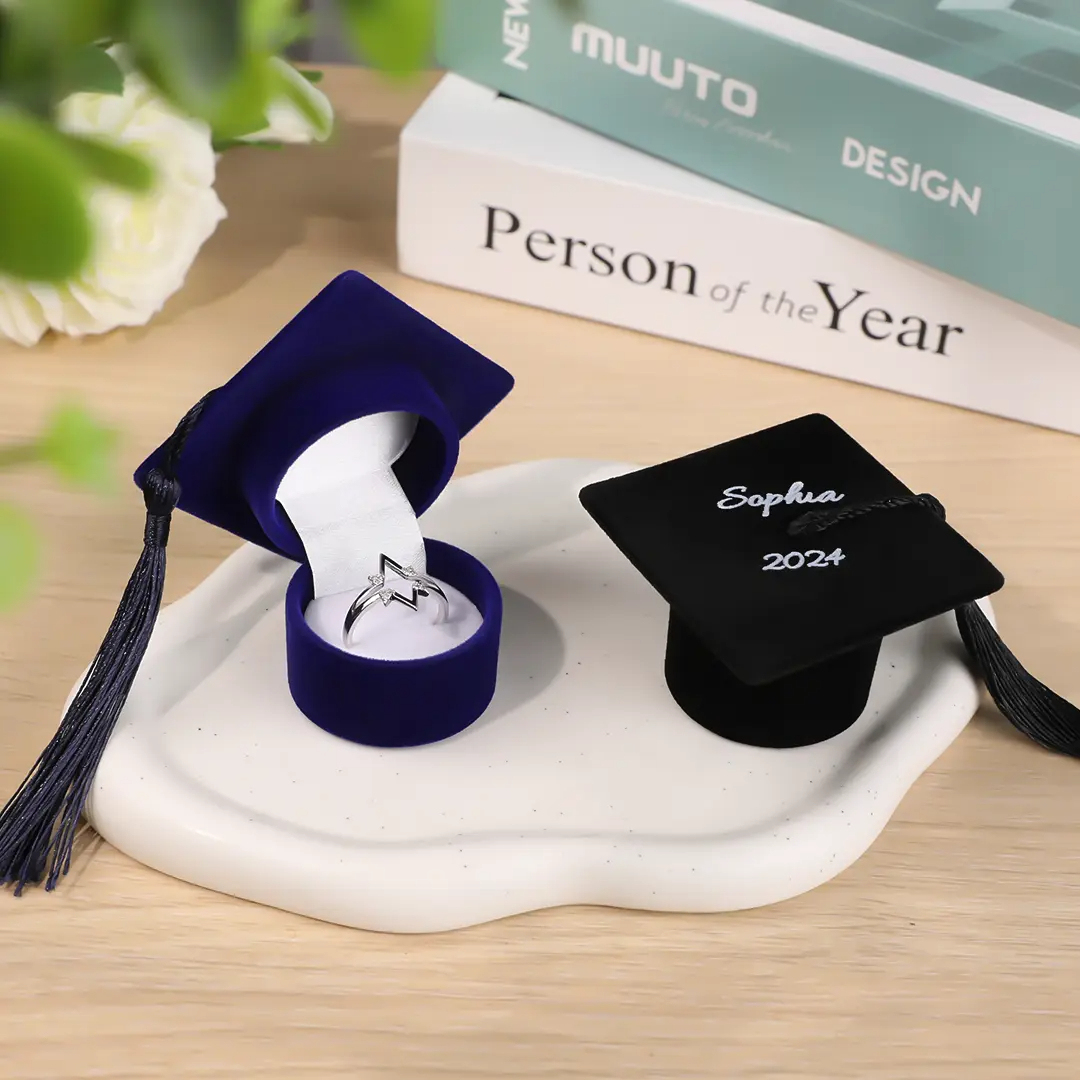Personalized Graduation Cap Ring Box Class of 2025 Graduation Gift for Graduate for Friend