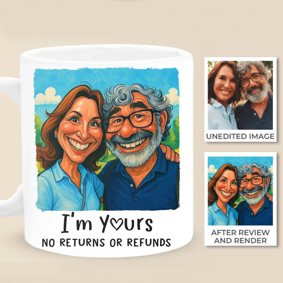 Custom Photo Mug Personalized Anniversary Wedding Gifts For Husband And Wife, Him And Her