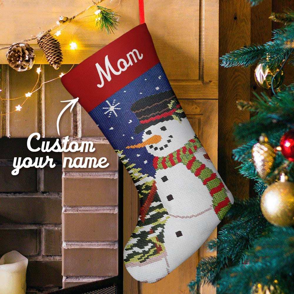 Custom Name Christmas Stockings Personalized Needlepoint Stocking Custom Name Christmas Stockings - Giftlab