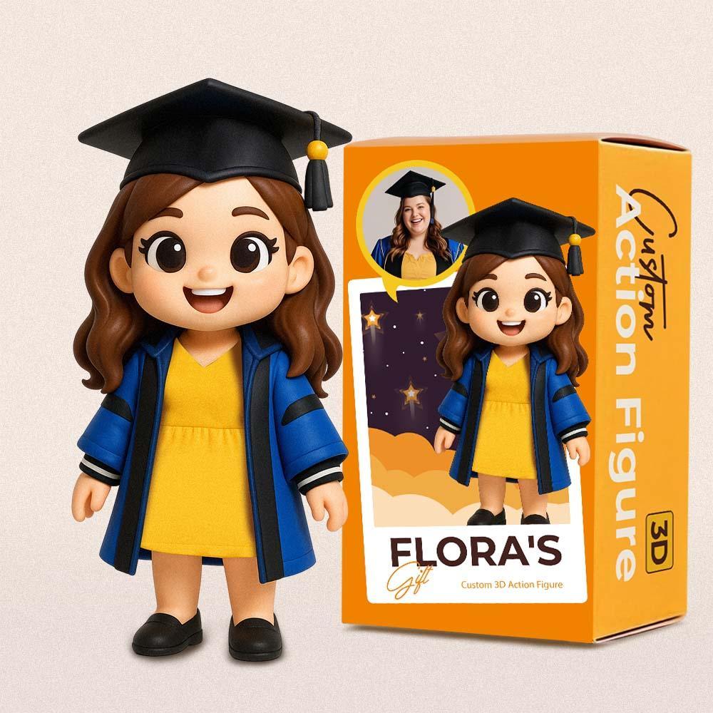Custom 3D Action Figure From Your Photo Personalized Toy Figure to Him Custom Action Figure Graduation Gifts
